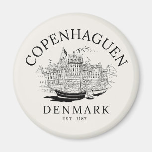 Imán Copenhagen Denmark vintage Landscape