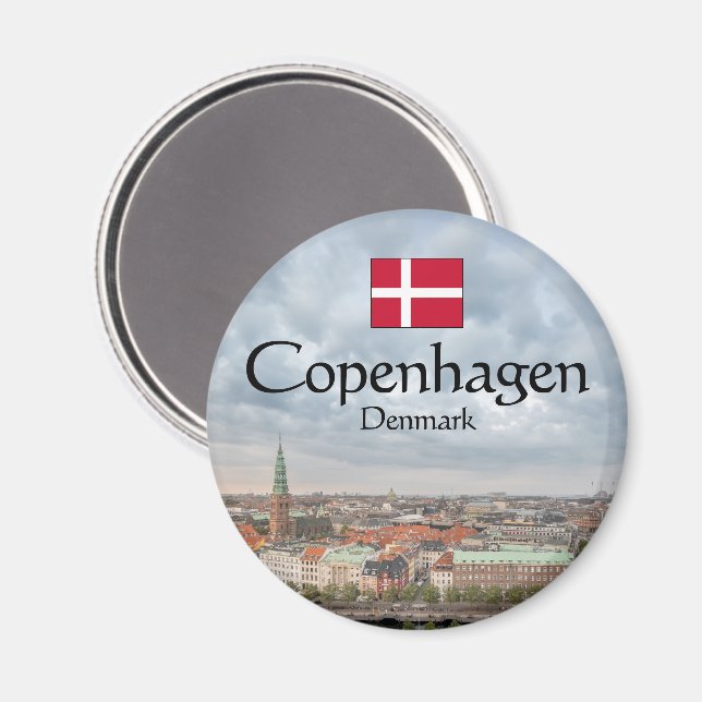 Imán Copenhague Dinamarca (Anverso/Reverso)