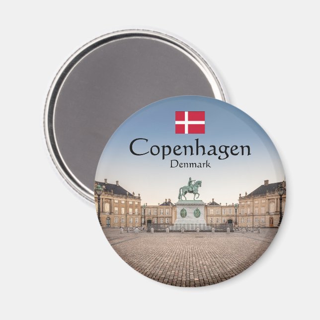 Imán Copenhague Dinamarca (Anverso/Reverso)