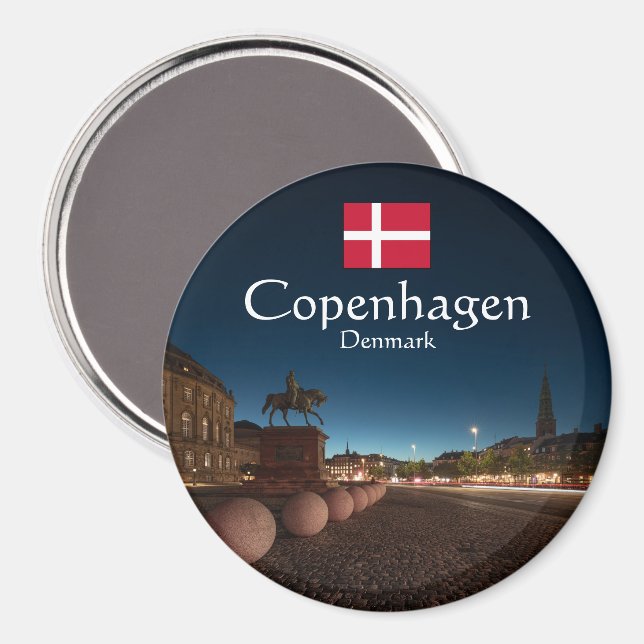 Imán Copenhague Dinamarca (Anverso/Reverso)