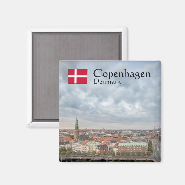 Imán Copenhague Dinamarca (Anverso/Reverso)