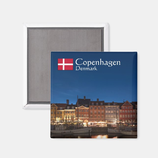 Imán Copenhague Dinamarca (Anverso/Reverso)