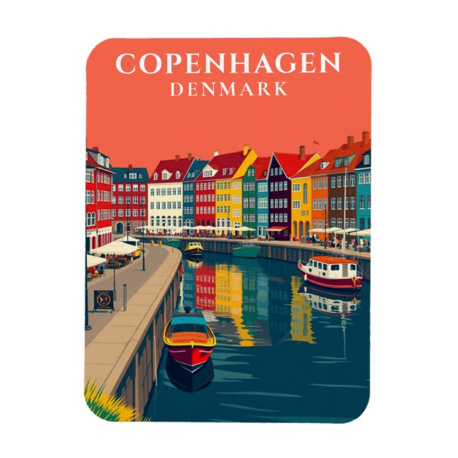 Imán Copenhague Dinamarca Nyhavn Canal Europe Travel (Vertical)