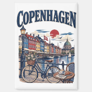 Imán Copenhague vintage Dinamarca Puerto Nyhavn Viajes