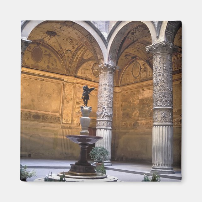 Imán Copia de Putto con delfín de Andrea del (Frente)