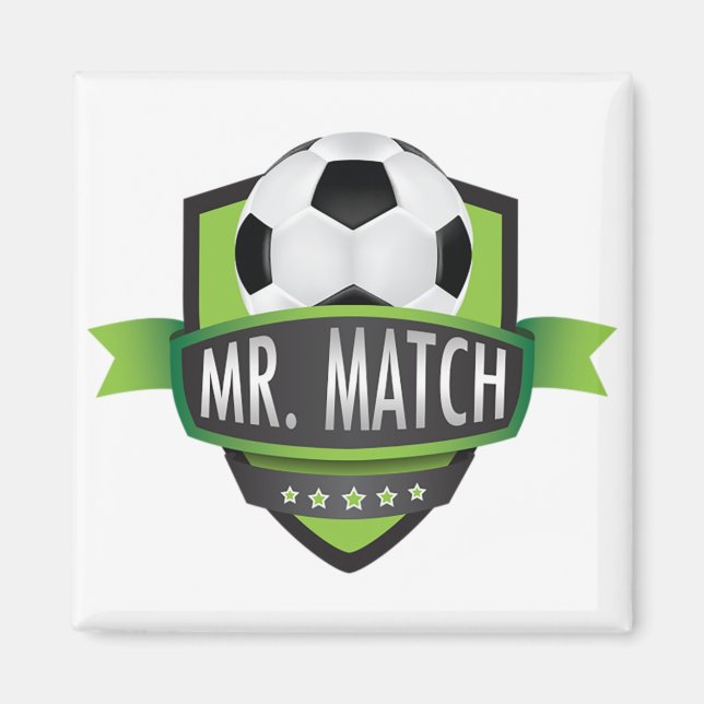 Imán copia del logotipo de mr_match (Frente)