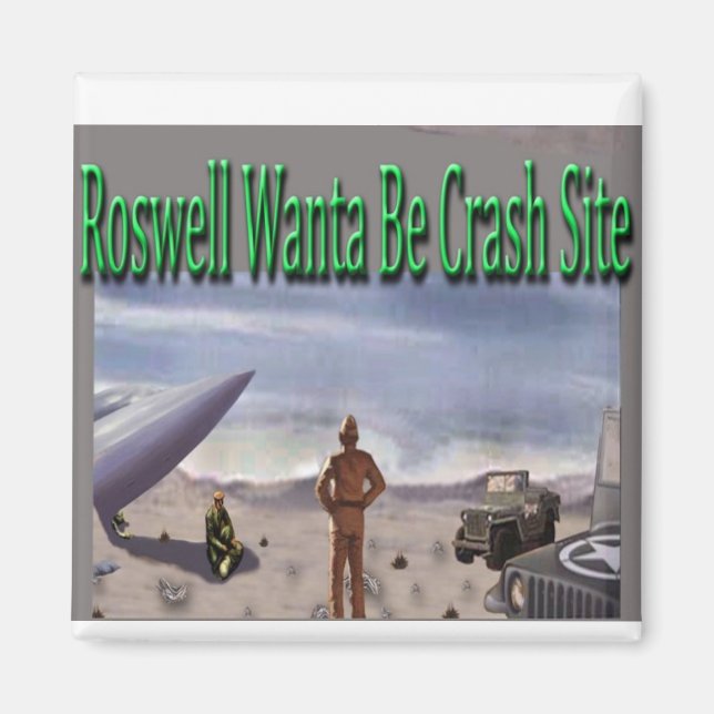 Imán copia nueva de foto de alienígena (Frente)