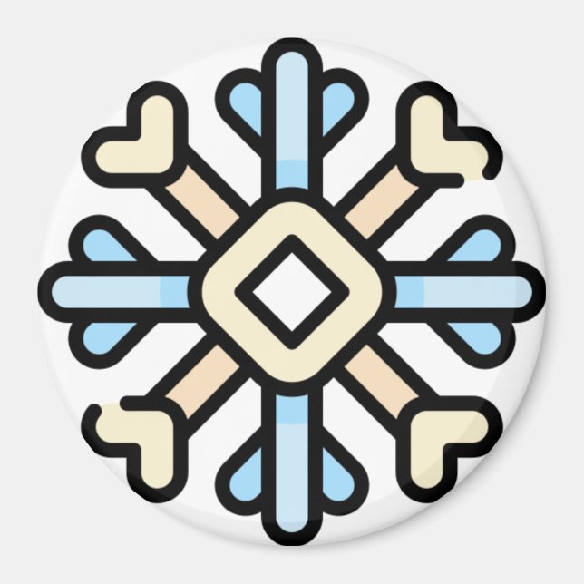 Imán copo de nieve (Frente)