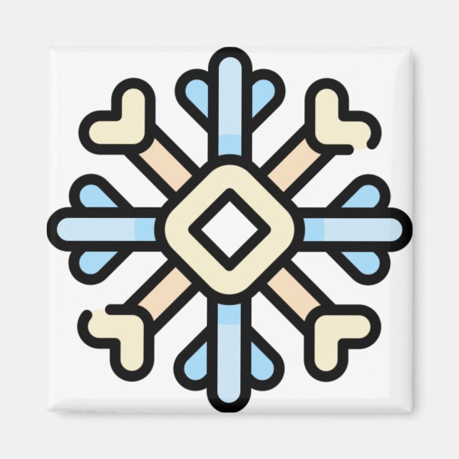 Imán copo de nieve (Frente)