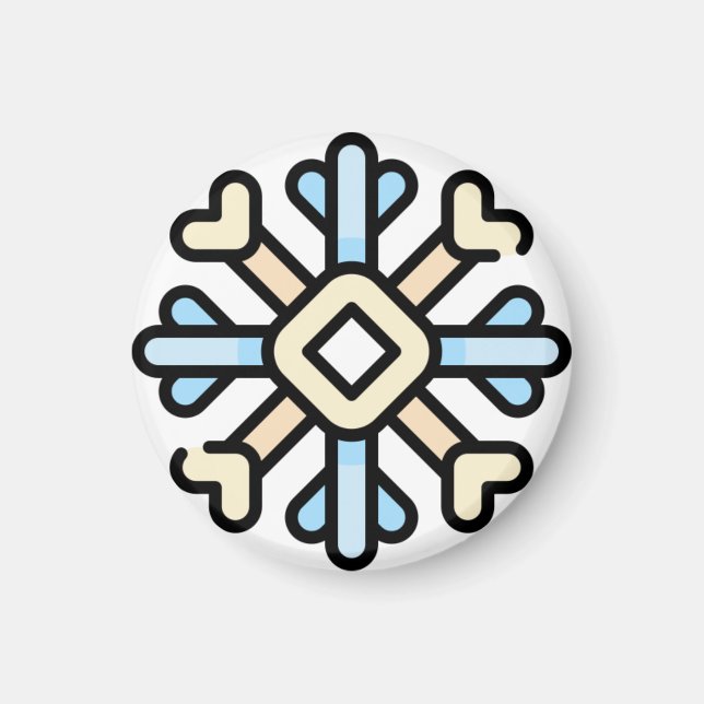Imán copo de nieve (Frente)