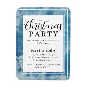 Imán Copo de nieve azul cielo moderno