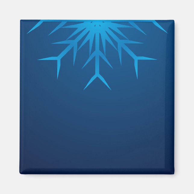 Imán copo de nieve brillante (Frente)