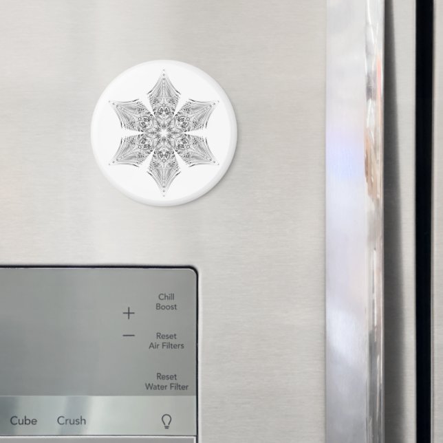 Imán Copo de nieve de cristal - (In situ (nevera))