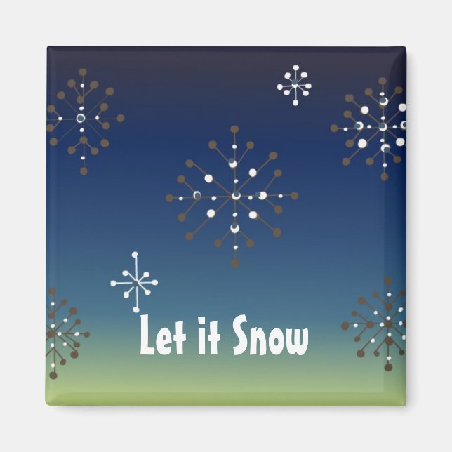 Imán Copo de nieve - Deja que nieve (Frente)