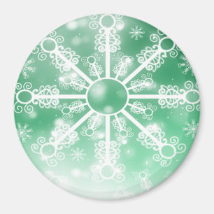 Imán Copo de nieve verde