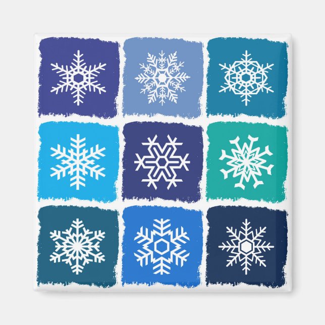 Imán Copos de nieve (Frente)