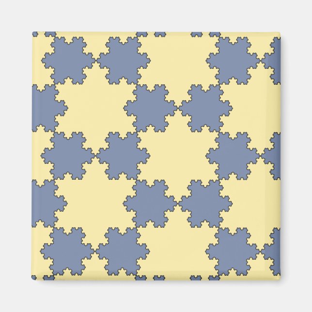 Imán Copos de nieve de Koch Teselados (Modelo fractal) (Frente)