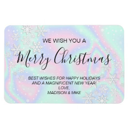 Imán Copos de nieve de textura holográfica líquida