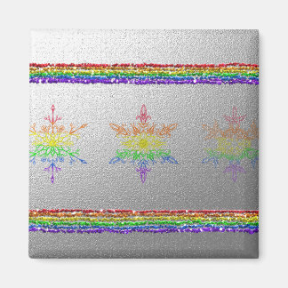 Imán Copos de nieve del arcoiris