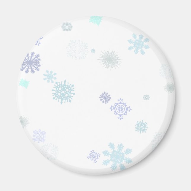 Imán Copos de nieve pálidos (Frente)