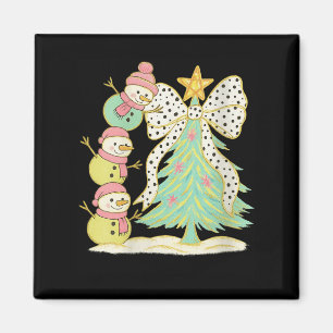 Imán Coqueta Preppy Femenina Navidad Snowm 2025 Diverti