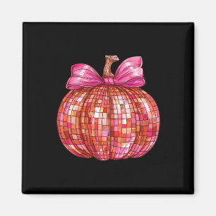 Imán Coquette Bow Disco Ball Pumpkin Cute Girly Hallowe