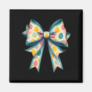 Imán Coquette Bow Happy Easter Bunny Bow Pink Egaste