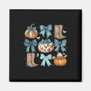 Imán Coquette Bow Howdy Cae Botas De Calabaza Occidenta