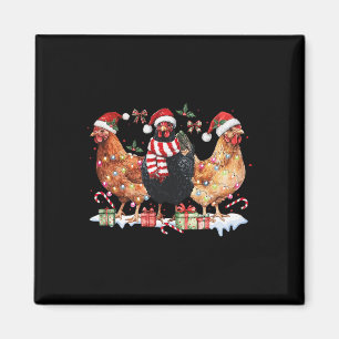 Imán Coquette Bow Navidades de pollo Gorra enciende la 