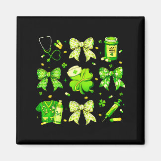 Imán Coquette Bow Tie Nurse Funny For Girl Women St Pat