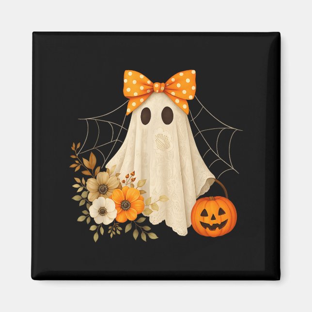 Imán Coquette Ghost Halloween Flower Ghost Soky Lace Gh (Frente)