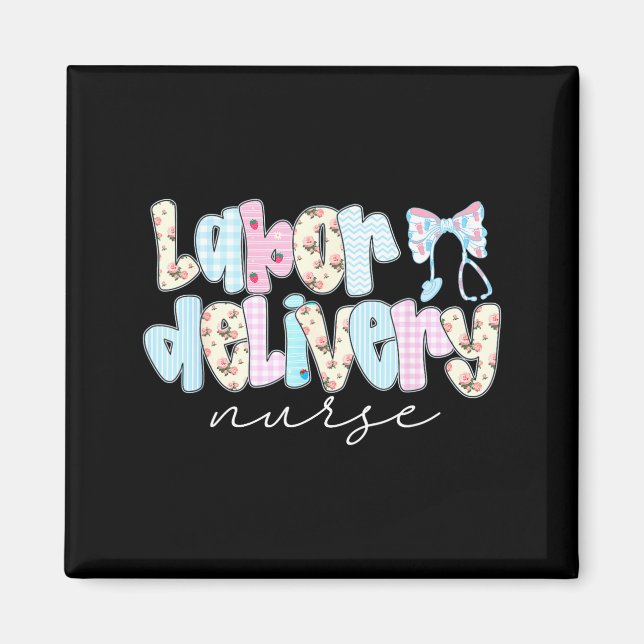 Imán Coquette Labor And Delivery Nurse Crewneck, Bow St (Frente)