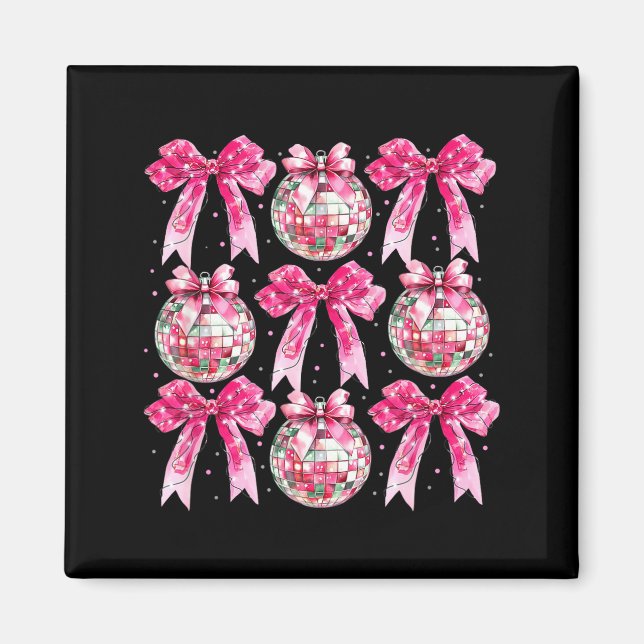 Imán Coquette New Year 2026, Retro New Years, Disco Bal (Frente)