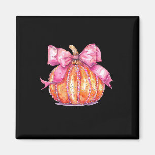 Imán Coquette Pumpkin Bow Disco Ball Cute Girly Hallowe