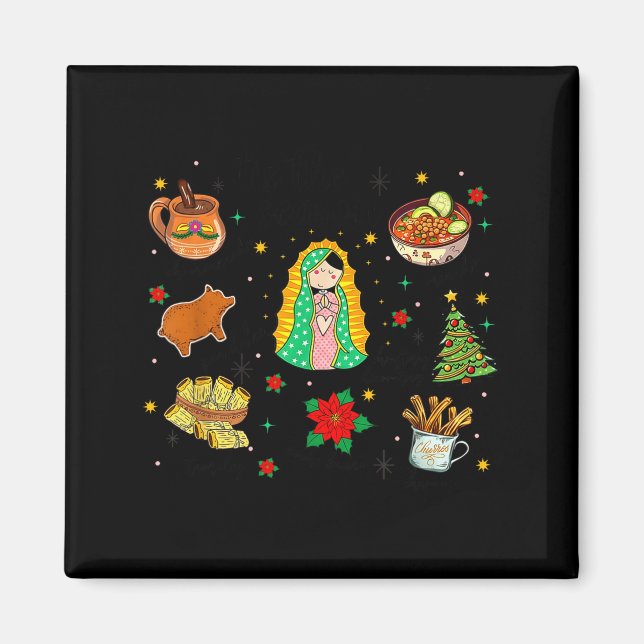 Imán Coquette Tis The Season Mexican Christmas Spanish  (Frente)