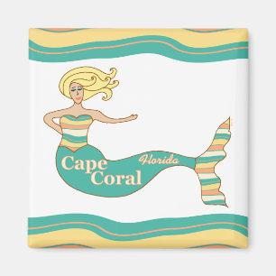 Imán Coral del cabo, cuadrado de la sirena de FL