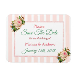 Imán Coral Floral Save the Date Boda Magnet