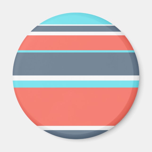 Imán Corales vivos, franjas azules y grises (Frente)