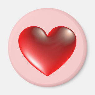 Imán corazón 3d/vidrio