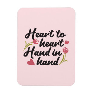 Imán Corazón a corazón, mano a mano - cita romántica