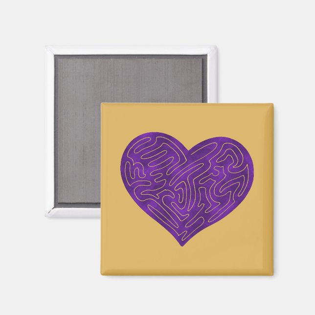 IMÁN CORAZÓN A-MAZE-ING (PURPLE) (Anverso/Reverso)