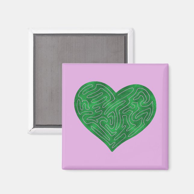 IMÁN CORAZÓN A-MAZE-ING (VERDE) (Anverso/Reverso)