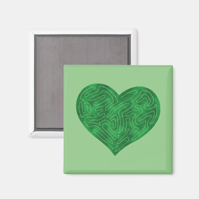 IMÁN CORAZÓN A-MAZE-ING (VERDE) (Anverso/Reverso)