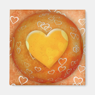 Imán Corazón amarillo