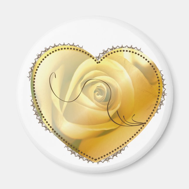 Imán Corazón amarillo (Frente)
