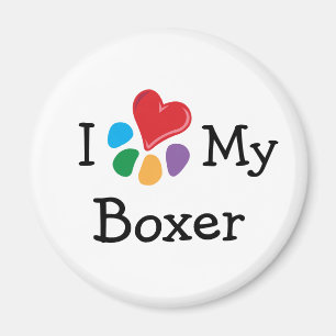 Imán Corazón animal de Lover_I mi boxeador