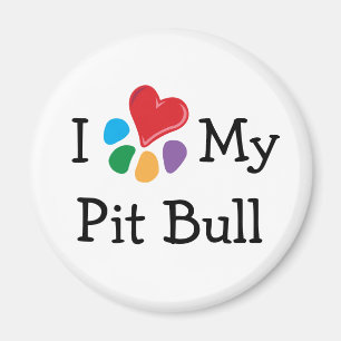 Imán Corazón animal de Lover_I mi pitbull