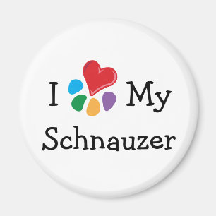 Imán Corazón animal de Lover_I mi Schnauzer