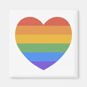 Imán Corazón arco iris