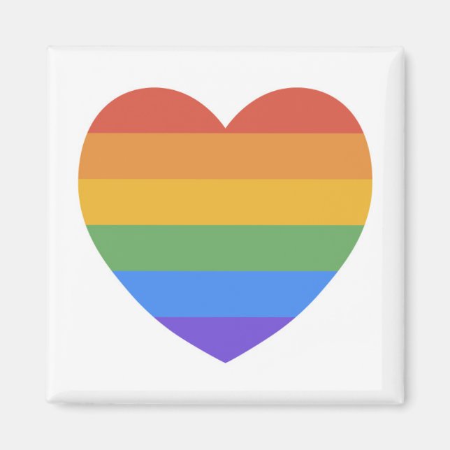 Imán Corazón arcoiris (Frente)